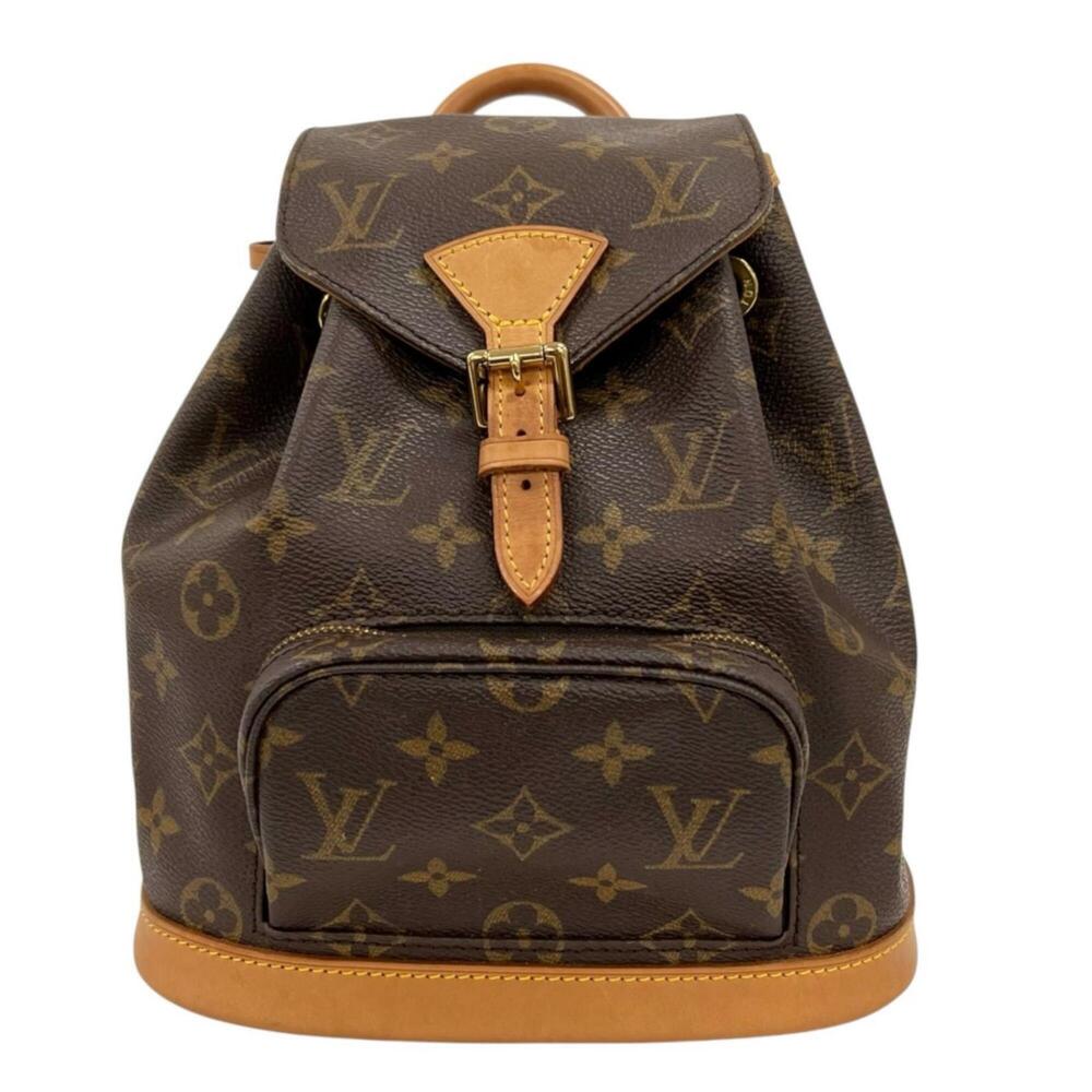 LOUIS VUITTON Mini Montsouris M51137 Backpack/Daypack Monogram Natural Leathe...